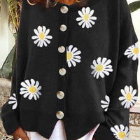 Floral Embroidery Knitted Sweater