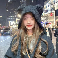 Cute Bear Ear Winter Hat