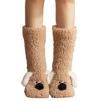 Cute Dog Fuzzy Socks Winter Leg Warmer