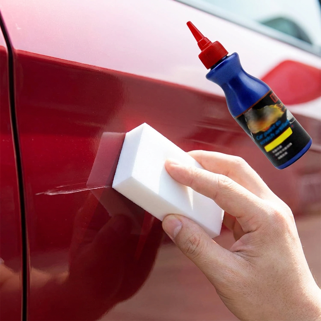 Car Scratch Remover – Paint Scratch & Swirl Repair Polish, Fixes Deep Scratches, Restores Gloss, with Sponge
