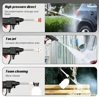 Cordless Portable High Pressure Spray Water Gun Set | Ideal for Cleaning Cars, Patios & Garden Furniture