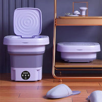 Foldable Portable Washing Machine with Spin Dryer | Mini Clothes Washer