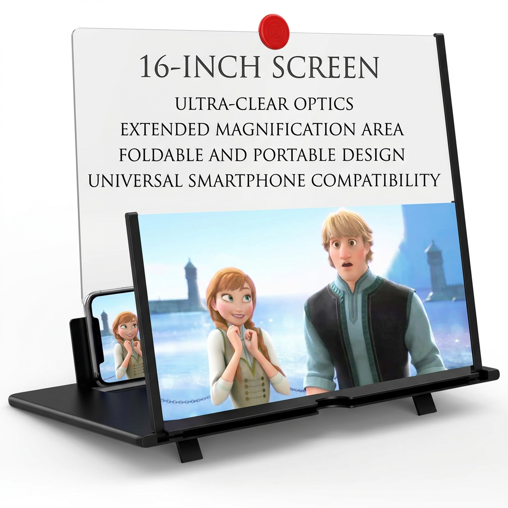 16 Inch Phone Screen Magnifier For Movies, Videos, And Gaming
