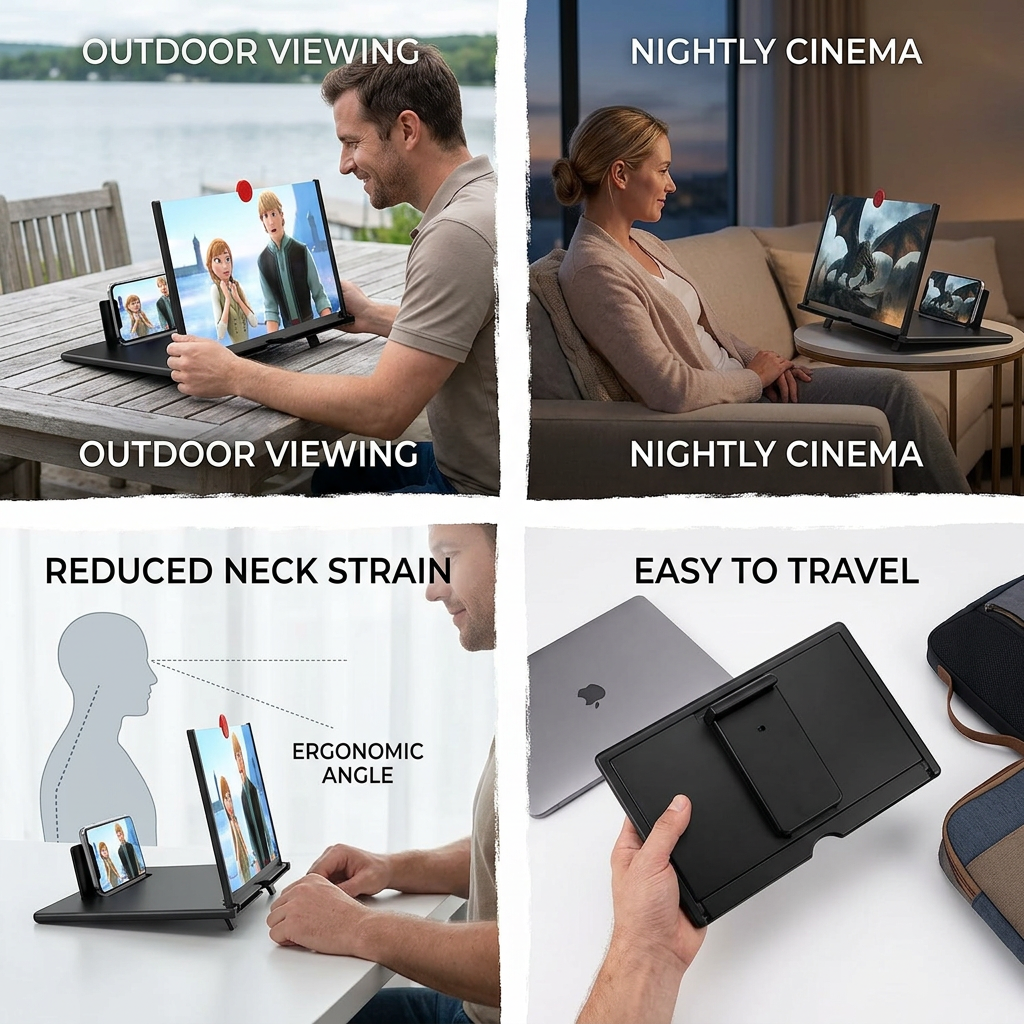 16 Inch Phone Screen Magnifier For Movies, Videos, And Gaming