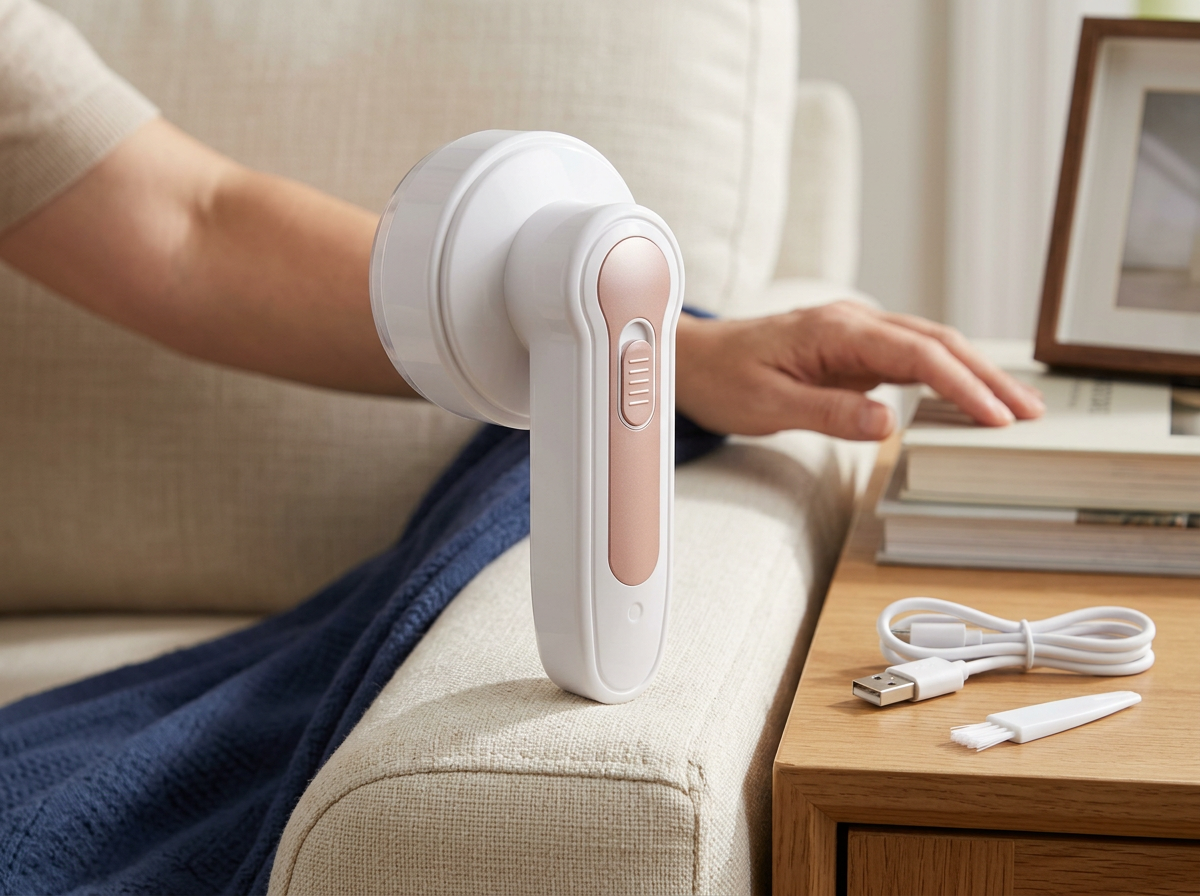 Rechargeable Electric Lint Remover for Clothing, Furniture, and Carpets