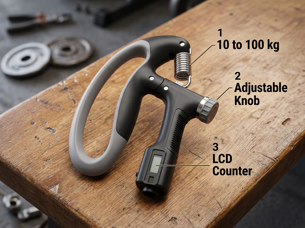 Hand Grip Strengthener And Trainer Device