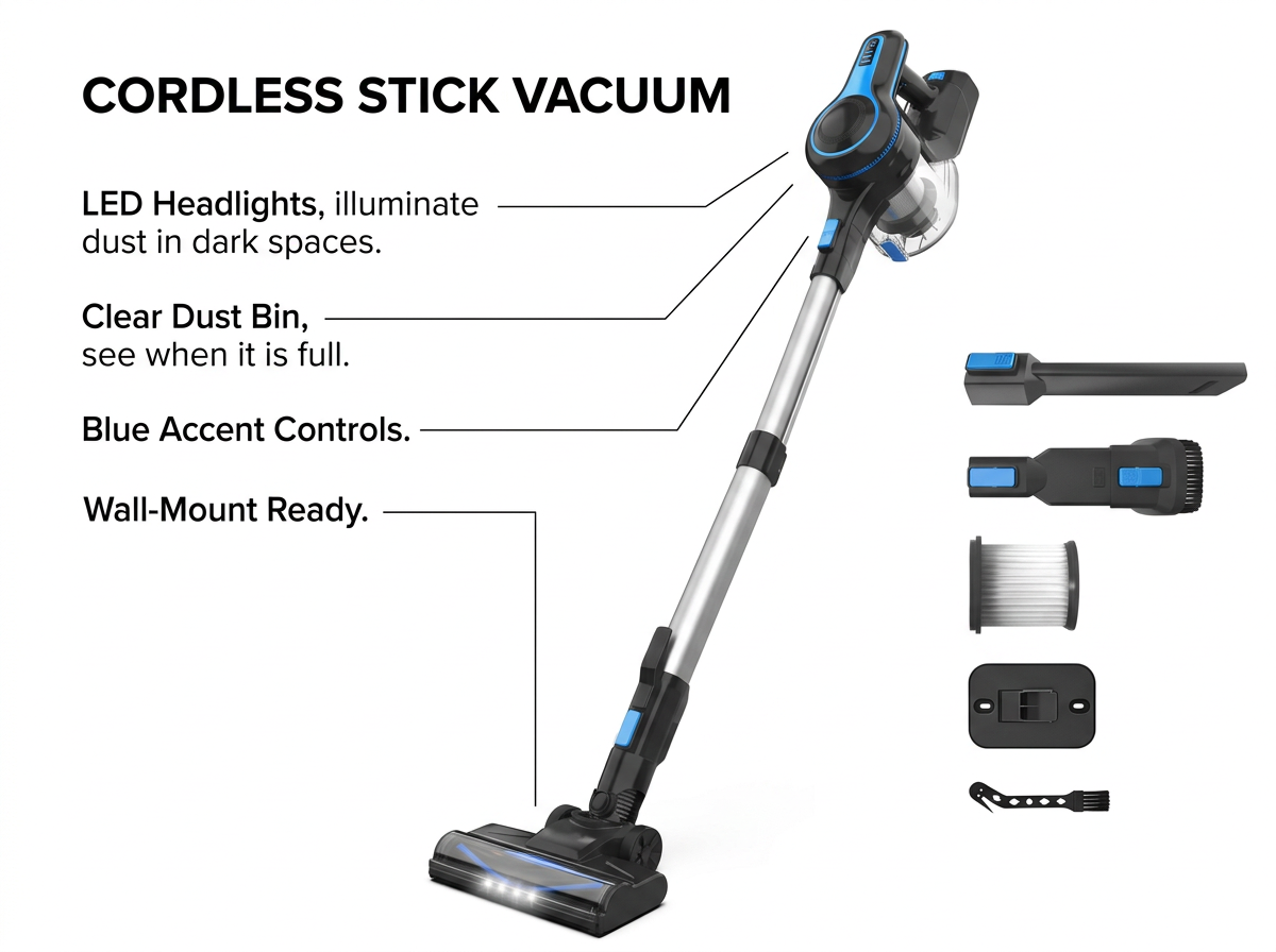 [REMAKE PILOT B2] Cordless Vacuum Cleaner For Home