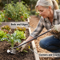 Crescent Weeder Tool with Long Handle