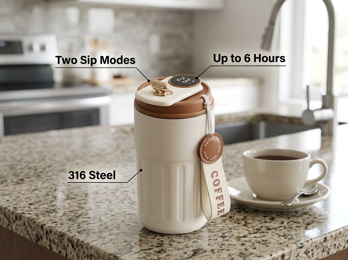 450ml Smart Travel Mug with LED Display