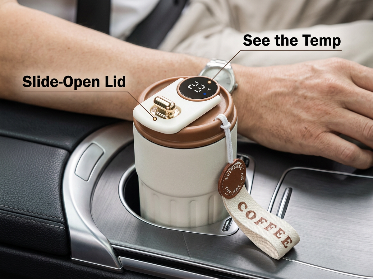 450ml Smart Travel Mug with LED Display