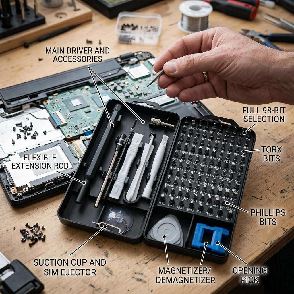 115-in-1 Bit Screwdriver Set