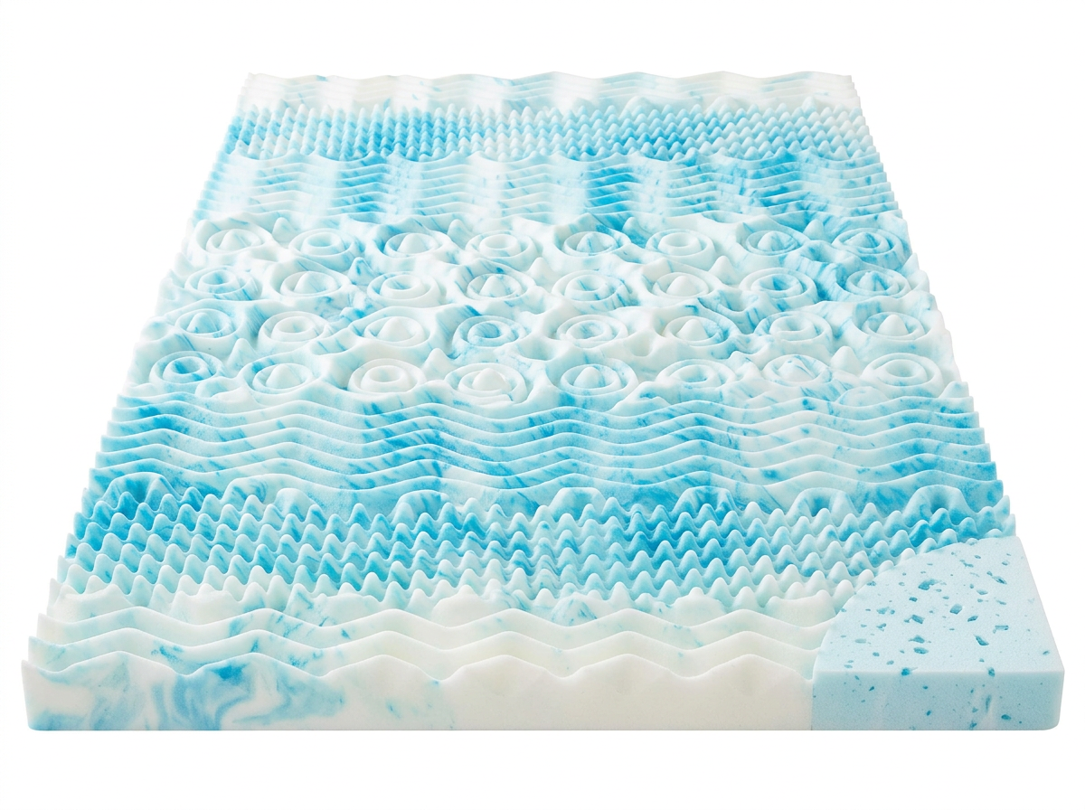 Premium Cooling Egg Crate Foam Mattress Topper