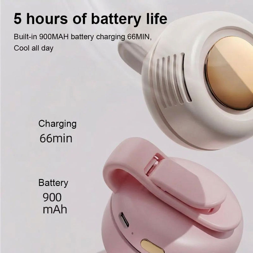 Portable Waist Fan Clip with Bladeless Handheld Design
