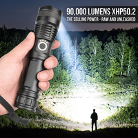 90000 Lumens Xhp50.2 Most Powerful Flashlight