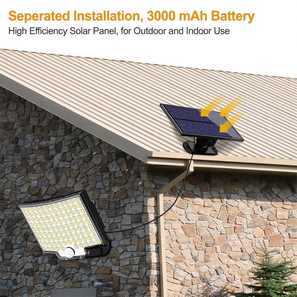 106 LED Solar Outdoor Light With Motion Sensor