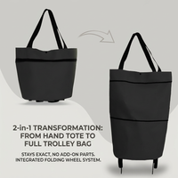 2-in-1 Foldable Shopping Bag with Wheels