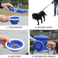4-in-1 Multifunctional Dog Leash with Water Bottle & Bowl