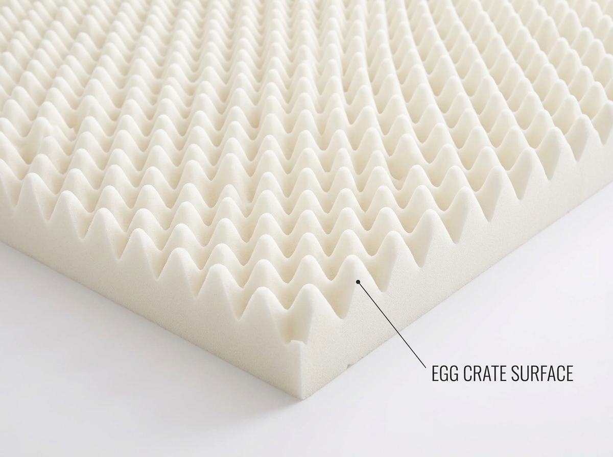 Premium Cooling Egg Crate Foam Mattress Topper