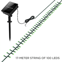 17-Meter String of 100 Led Solar-Powered Fairy Lights