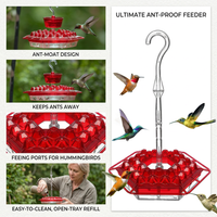 Ant Proof Hummingbird Feeder Outdoor Hanging Perch