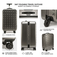 360° Foldable Travel Suitcases with Wheels