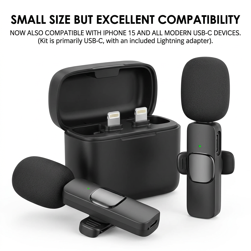 2 Pack Wireless Microphone For Iphone Ipad