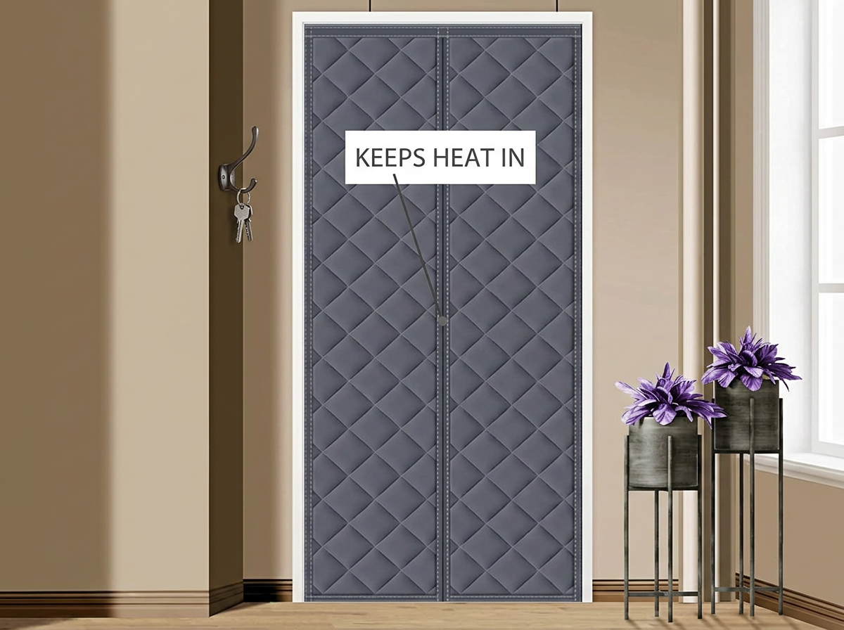 Magnetic Thermal Winter Block Door Insulation Curtain