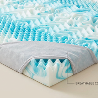 Premium Cooling Egg Crate Foam Mattress Topper