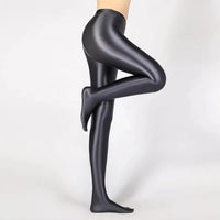 Glossy Opaque Shiny High Waist Sexy Stockings - High Elastic Skinny Leggings Pencil Pants