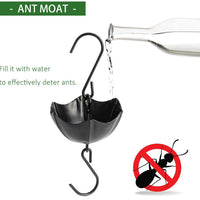 Flowers Glass Hummingbird Feeder With Ant Moat