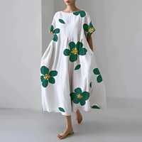 Casual and elegant dress with flora print