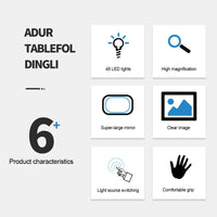 Foldable LED Magnifying Glass