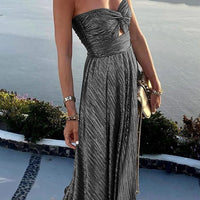 Elegant Off-The-Shoulder Sparkly Dress