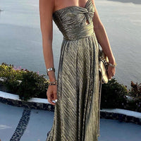 Elegant Off-The-Shoulder Sparkly Dress