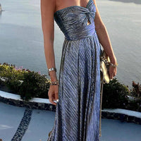 Elegant Off-The-Shoulder Sparkly Dress