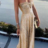 Elegant Off-The-Shoulder Sparkly Dress