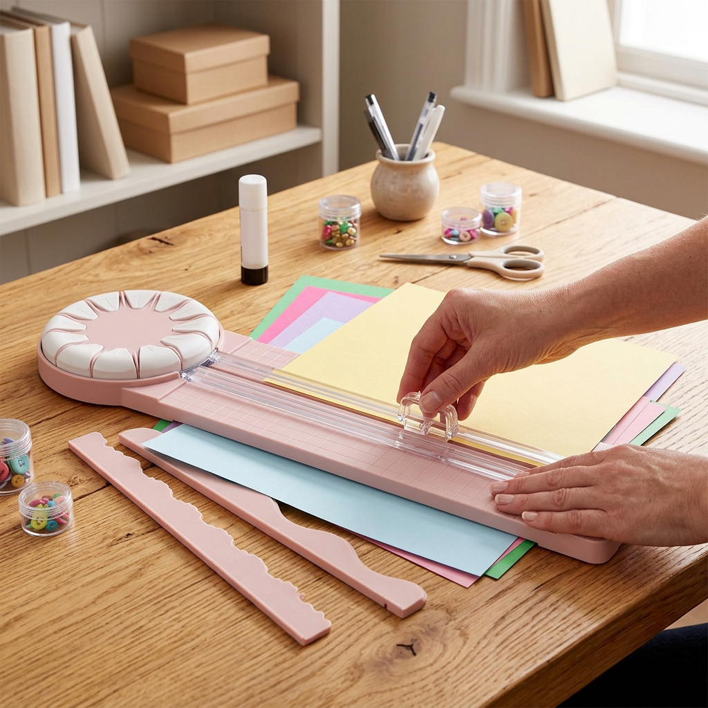 12-Style Paper Trimmer with Rotating Blade
