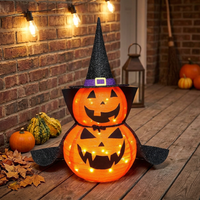 Lighted pumpkin garden decoration