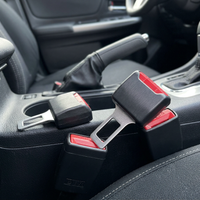 2-Pack car seat belt clip extender in a car interior