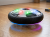 Hover ball soccer on hardwood floor