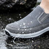 Men's Waterproof Slip-On Shoes – Orthopedic Comfort Walking Shoes with Elastic Sides & Lug Sole