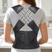 Posture Corrector for Back Pain – Adjustable Back Brace with X-Shaped Elastic Straps & Lumbar Waist Belt, Men & Women