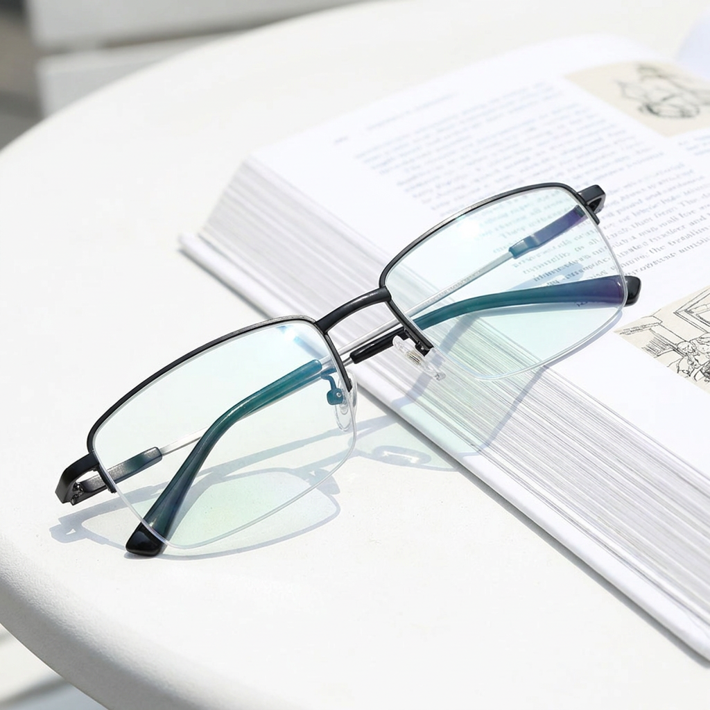Progressive Multifocal Reading Glasses – Near, Middle & Far Vision, Light-Adaptive Blue Light Blocking Lenses