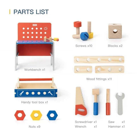 Exclusive Kids Pretend Play Realistic Work Tool Bench Toy