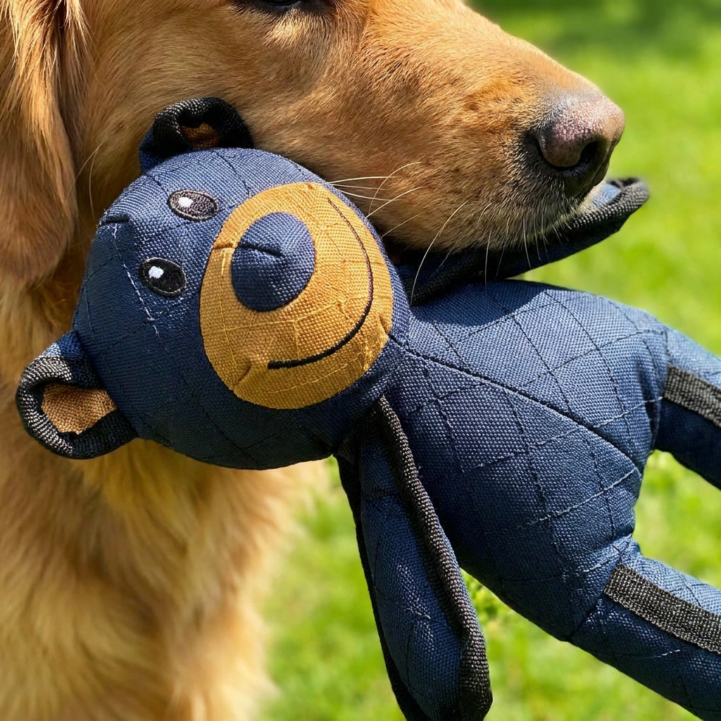 Durable Dog Chew Toy for Heavy Chewers – Tough Bear & Crocodile Toys with Tear-Resistant Stitching, Machine Washable
